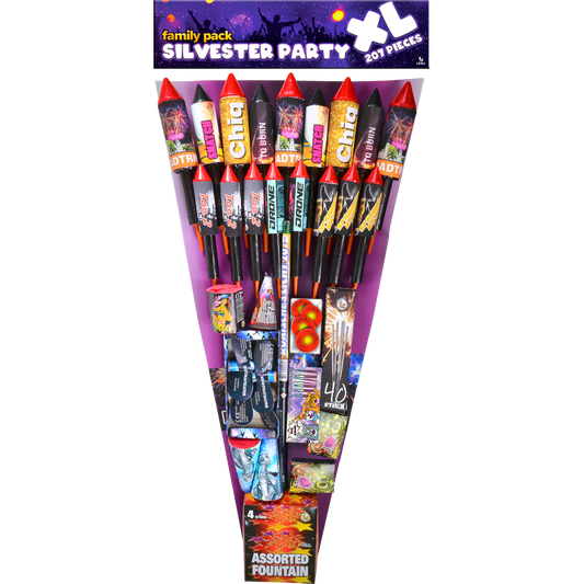 Lesli Silvester Party XL 207 Teile Set Familiensortiment