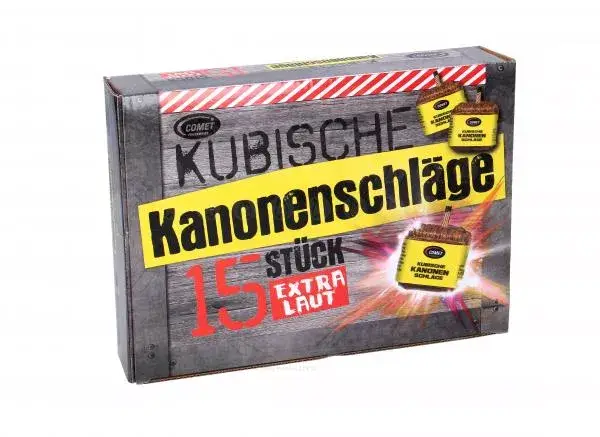 Kubische Kanonenschläge 15er Feuerwerk