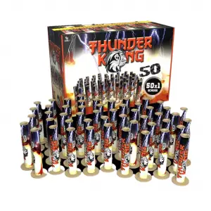 Thunder Kong 50 Stück Singleshot Feuerwerk