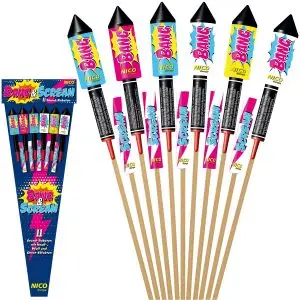 NICO Bang & Scream Raketen 11 Stück Feuerwerk