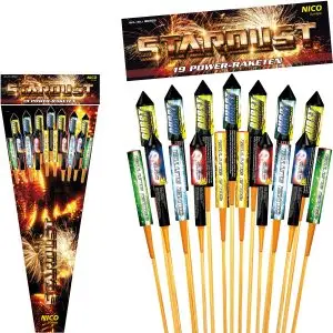 NICO Stardust Raketen 19 Stück Feuerwerk